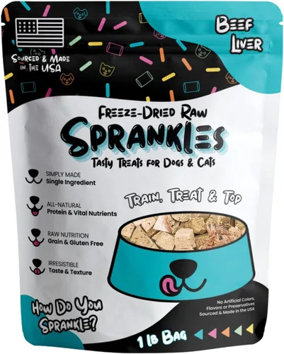 Miniatura 8 de Golosinas de hígado de res liofilizadas para gatos y perros, un solo ingrediente, totalmente natural, sin granos, con alto contenido de proteínas