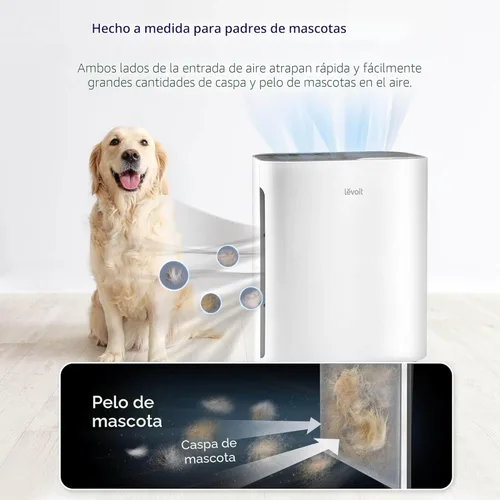 Miniatura 4 de LEVOIT Purificador de aire para el hogar y dormitorio, limpiador silencioso con prefiltro lavable para alergias, humo, polvo, polen, AHAM