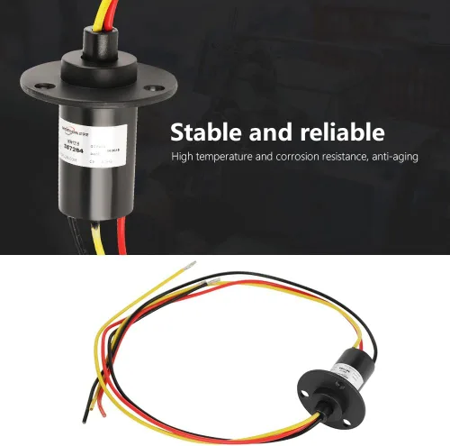 Miniatura 6 de Mini anillo colectando eléctrico para generador eólico 3-Wire 250RPM 600V Anillo colector de energía Anillo colector de turbina de viento Anillos