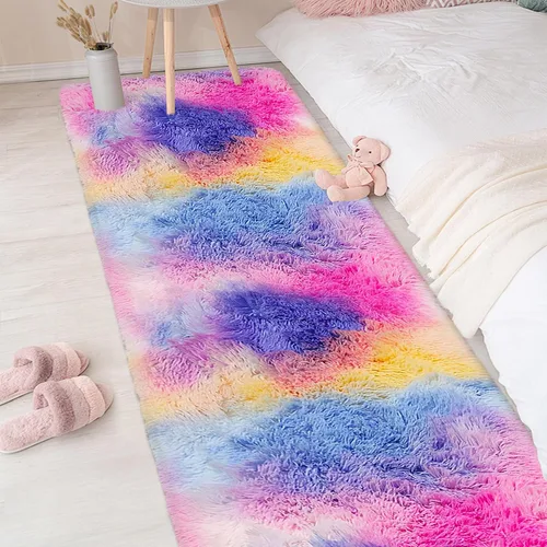 Miniatura 58 de Alfombras de pasillo beige de 2 x 6 pies para dormitorio, sala de estar, alfombra de felpa suave y esponjosa, alfombra de pasillo para pasillos