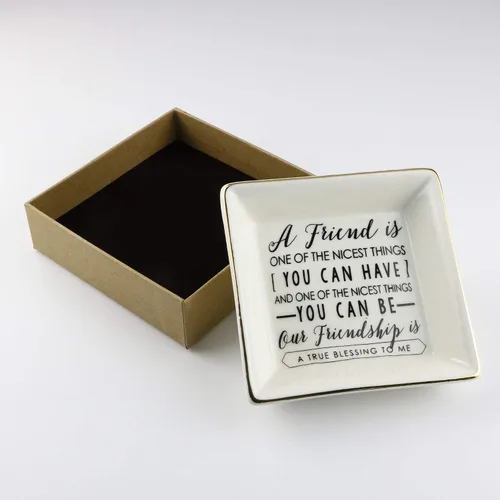 Miniatura 2 de JoycuFF Regalos de amistad para mujeres, amigas, plato para anillos, bandeja de joyería de amistad, regalos únicos para mejor amiga, mejor amiga