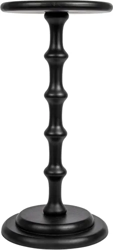 Miniatura 5 de Creative Co-Op Ergo - Mesa auxiliar de cóctel con pedestal, color negro