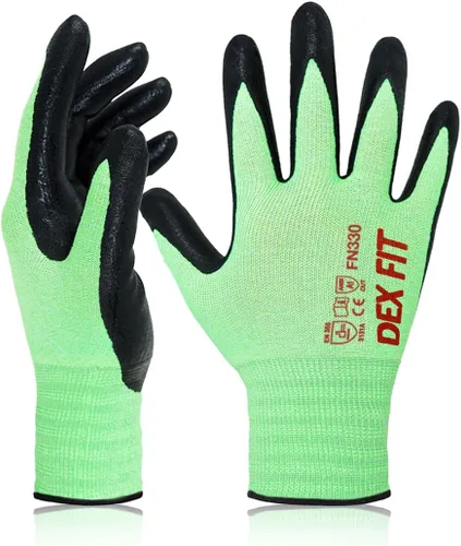 Miniatura 14 de DEX FIT Nitrile Work Gloves FN330,Stretch Fit, Touchscreen, Power Grip in Wet & Oily Conditions, Men & Women