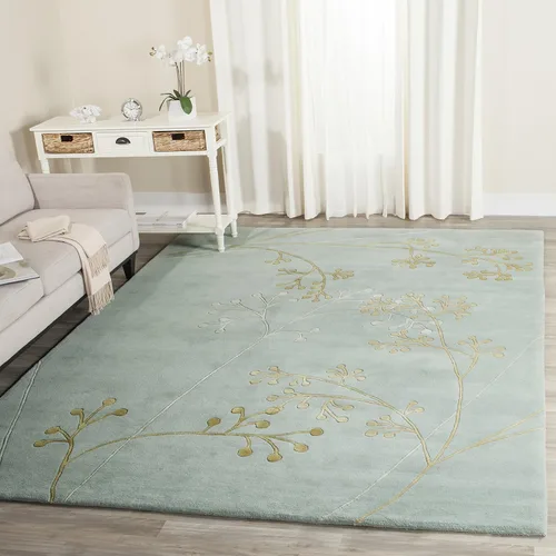 Miniatura 18 de SAFAVIEH Soho Collection SOH305G - Alfombra de lana de primera calidad hecha a mano, 6 x 9 pies, color gris