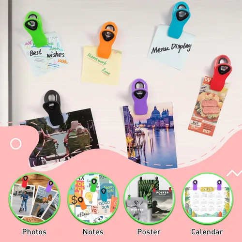 Miniatura 5 de FINDMAG Clips Magnéticos para Bolsas, Paquete de 12 Clips para Bolsas con Sello Hermético para Alimentos, Clip Magnético para Luces de Navidad