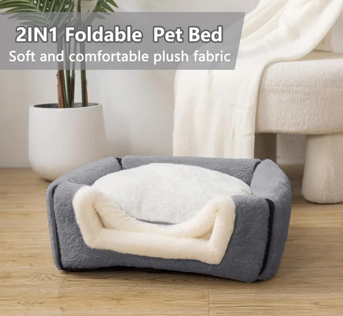 Miniatura 3 de Cama para gatos de interior, cueva plegable para gatos, fondo antideslizante y resistente al agua, casas para gatos de interior o perros pequeños