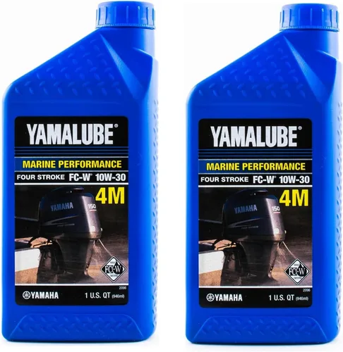 Miniatura 4 de Aceite Marino Yamalube de Yamaha LUB-10W30-FC-04 10W30 NMMA FCW, (Bajo contenido de fósforo), Galón LUB10W30FC04, Fabricado por Yamaha