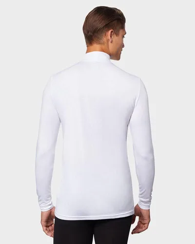 Miniatura 4 de 32 DEGREES Top ligero de capa base para hombre, manga larga, ajuste de forma, elástico en 4 direcciones, térmico