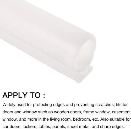 Miniatura 6 de METALLIXITY Burlete de ventana tipo bombilla (0.276 in x 9.8 ft), 1 unidad, tira de sellado de silicona para montaje en ranura en T se adapta a