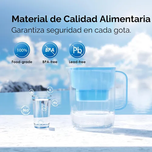 Miniatura 8 de Waterdrop Alkaline Lucid - Jarra grande con filtro de agua de 10 tazas con 1 filtro, saludable, sabor a café mejorado, agua alcalina mineralizada