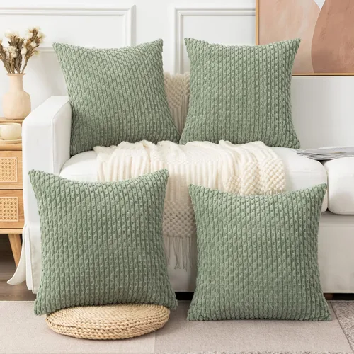 Miniatura 29 de UGASA - Funda de almohada decorativa de pana suave de otoño de 12 x 20 pulgadas, diseño bohemio a rayas, oblonga, para sofá, sala de estar, cama