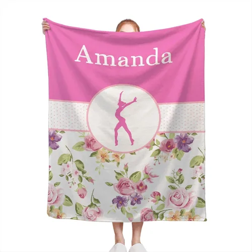 Miniatura 10 de Manta de ballet personalizada con nombre para niña, regalos de cumpleaños y aniversario para niñas, 40 x 30 pulgadas (XS) para mascotas