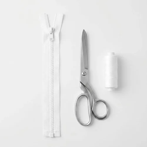 Miniatura 5 de Sawoake 2 piezas cremalleras separadoras #5 de 21 pulgadas para coser abrigos y chaquetas, cremalleras de plástico moldeado blanco a granel