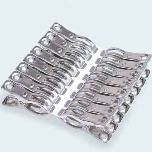 Miniatura 4 de 32 pinzas de metal para toallas para sillas de playa, pinzas de acero inoxidable resistente, clips de cubierta de fila, clips de jardín, abrazaderas