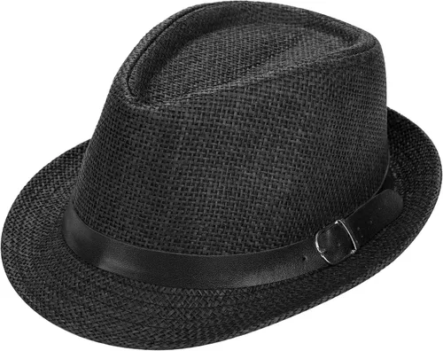 Miniatura 22 de Sombrero de vaquero de paja para hombres y mujeres, sombrero de sol de ala ancha, sombrero de vaquera Panamá con correa para la barbilla, sombrero