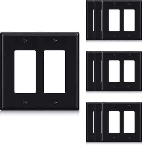 Miniatura 26 de ELEGRP Placas decorativas de pared de 3 posiciones, tamaño mediano 4.88" H x 6.75" L, cubierta frontal termoplástica irrompible para interruptor