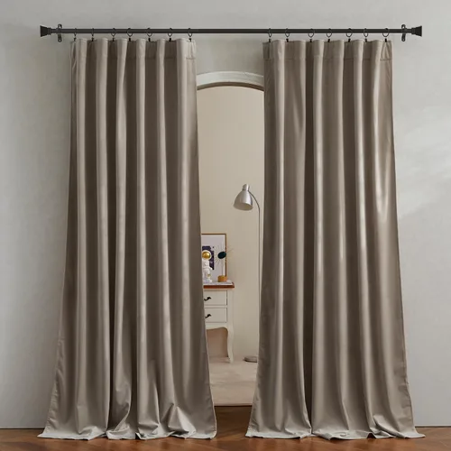 Miniatura 13 de Pony Dance Cortinas de terciopelo blanco de lana, suaves, clásicas, sólidas, aisladas térmicas, para sala de estar, protección de privacidad, lana