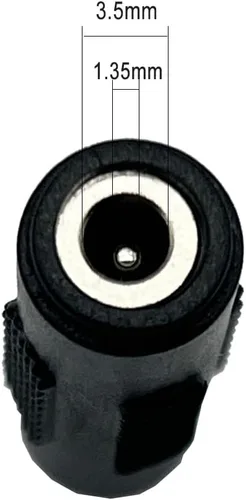 Miniatura 2 de Seadream Paquete de 2 adaptadores hembra de 0.138 in x 0.053 in a 0.138 in x 0.053 in hembra para cámaras CCTV, tira de luz LED y más