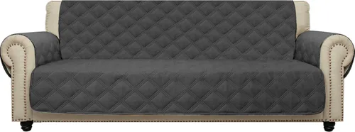 Miniatura 18 de CHHKON - Funda de sofá impermeable con estampado de huellas de perro, antideslizante, acolchada, protector de sofá para niños, mascotas, protector