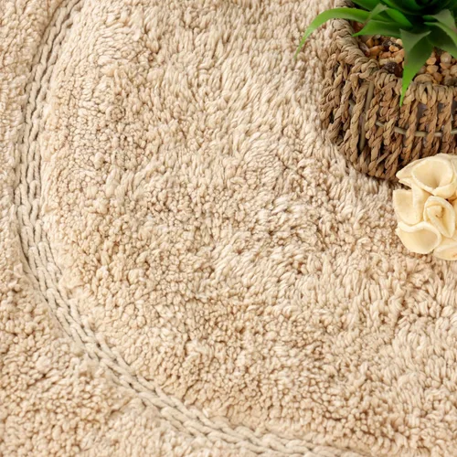 Miniatura 9 de Superior Juego de 2 alfombras de baño antideslizantes, ultra afelpadas, suaves y absorbentes, 100% algodón peinado, juego de alfombras de baño