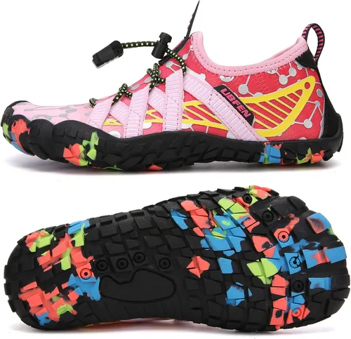 UBFEN Zapatos de agua para niños y niñas, calcetines acuáticos descalzos, playa, deportes, natación, piscina, secado rápido, ligeros, niños pequeños