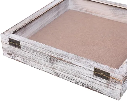 Miniatura 6 de Caja de sombra de 18 x 18 x 4, profundidad exterior de 4 pulgadas, cajas de sombra extra profundas para fotos, fotos y recuerdos (blanco envejecido)