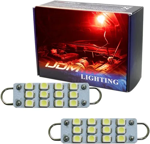 iJDMTOY Bombillas de repuesto Super Red Accent Look 12-SMD compatibles con Dodge RAM, Charger; Jeep Wrangler, Grand Cherokee, etc. Montaje de