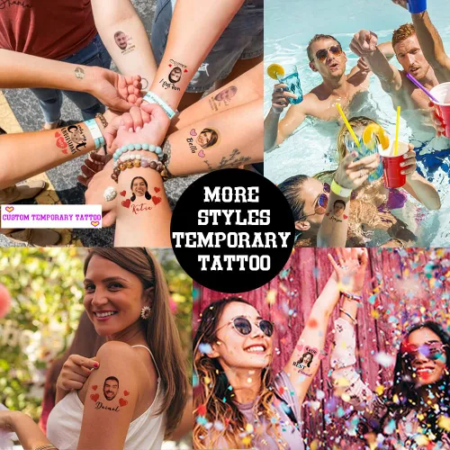 Miniatura 5 de Tatuajes temporales personalizados para fiestas, tatuajes divertidos de cerveza, regalo de cumpleaños para adultos, amigas, mujeres y hombres