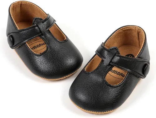 Miniatura 3 de COSANKIM Zapatos Mary Jane para bebé y niña, suela suave, con lazo, princesa, boda, antideslizantes, para bebé, para primera caminata, zapatos