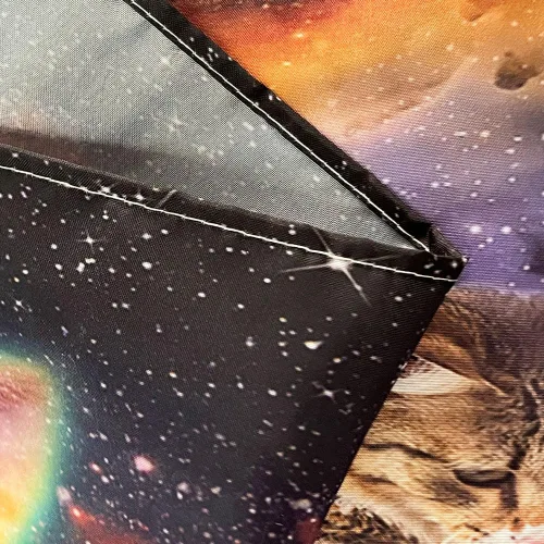 Miniatura 6 de Viajar Tapiz de gato, universo de fantasía, galaxia espacial, divertido tapiz de gato para niños y niños, decoración de pared de nebulosa y cielo