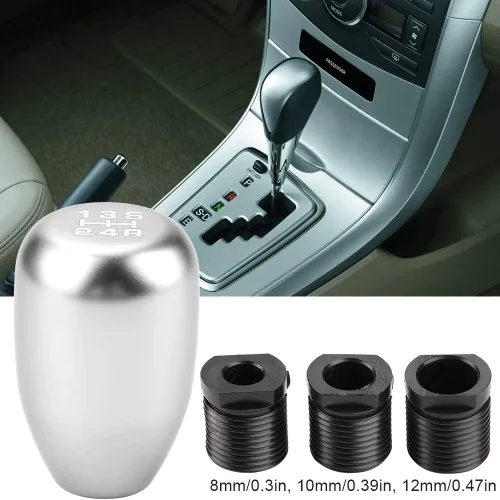 Miniatura 2 de Pomo de cambio de marchas para coche de 5 velocidades, pomo de cambio de marchas manual con cabezal de palanca de cambios de 3 adaptadores 8/10/12mm