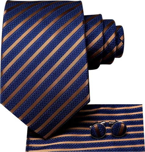 Miniatura 154 de Dubulle Corbata tejida de cachemira para hombre y gemelos de pañuelo para hombre, conjunto de gemelos para boda formal y negocios