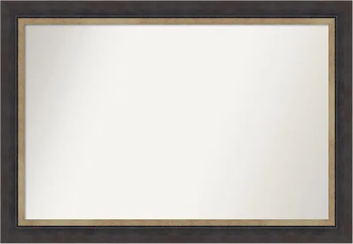 Miniatura 378 de Amanti Art Espejo personalizado, espejo de baño negro Astor, espejo de pared o espejo de tocador de baño sobre el fregadero (25 x 25 pulgadas)