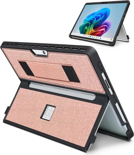 Miniatura 12 de Funda para Microsoft Surface Pro 11/10/9/8 de 13 pulgadas, con cubierta de stent y correa de mano, todo en uno a prueba de golpes, funda resistente