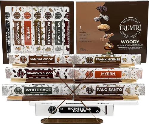 Miniatura 16 de Paquete variado de varitas de incienso gourmet - 120 varillas (6 fragancias x 20 varillas) - Canela, Vainilla, Café, Chocolate - Varillas