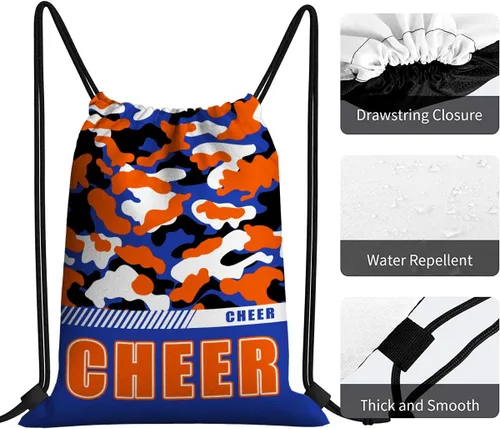 Miniatura 40 de Mochila con cordón impermeable para gimnasio, bolsas con cordón, bolsa de cuerda deportiva, mochila de camuflaje, Bolsas con cordón Cheer - Bolsas
