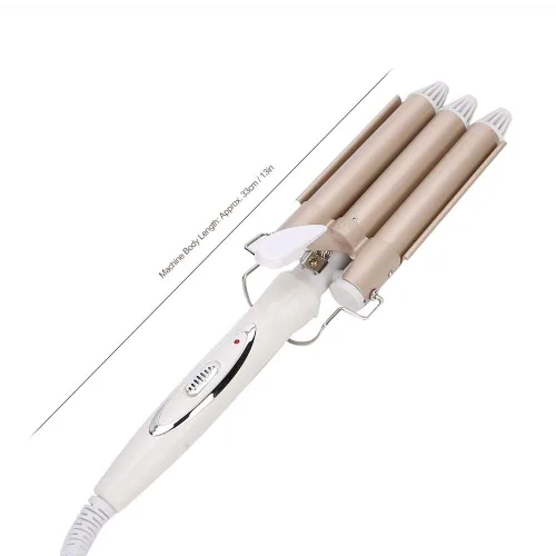 Miniatura 7 de Rizador de pelo, 3 rizadores de pelo de 0.866 in, rizador de pelo de cerámica portátil ajustable con temperatura ajustable para cabello rápido