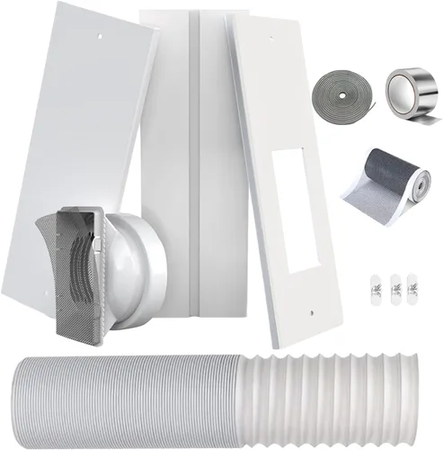 Miniatura 12 de Kit portátil de ventilación de ventana de CA para ventanas correderas de doble colgado/pequeñas de 26 a 47 pulgadas, ajustable con acoplador