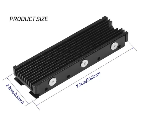 Miniatura 4 de M.2 PS5 SSD NVMe Disipador de calor para Samsung 990 980 Pro 970 EVO Plus SN570 SN750 SN850 Firecuda 530 NVME o SATA m2 2280 SSD Disipador de calor