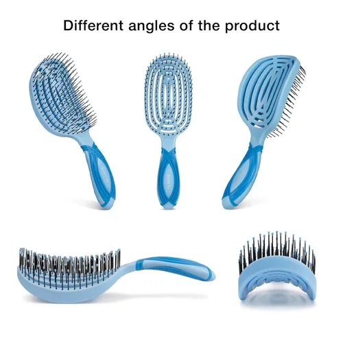 Miniatura 7 de NuWay® DoubleC® Pro - Cepillo profesional para desenredar el cabello, cepillo patentado de doble curva para el cuidado del cuero cabelludo