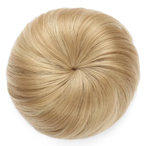 Miniatura 9 de Onedor Extensión de Cabello de Fibra Sintética Chignon Donut Moño Peluca (2# - Marrón Oscuro)