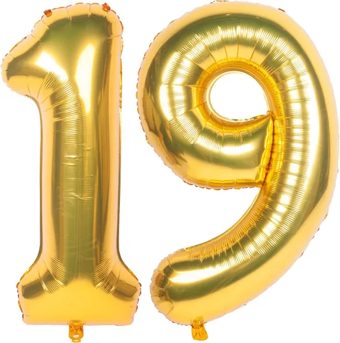 Miniatura 66 de Globos de helio de 40 pulgadas con dígitos dorados para fiesta de cumpleaños., Número 0, 40 pulgadas, número 0 oro 7
