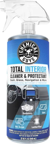 Chemical Guys Limpiador y protector total de interiores – Chemical Guys Limpiador de interiores, limpia y protege el cuero, vinilo, plástico, goma,