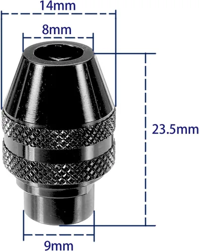 Miniatura 2 de 2 unids multi cambio rápido sin llave Chuck reemplazo para Dremel 4486 herramientas rotativas 3000 4000 7700 8200