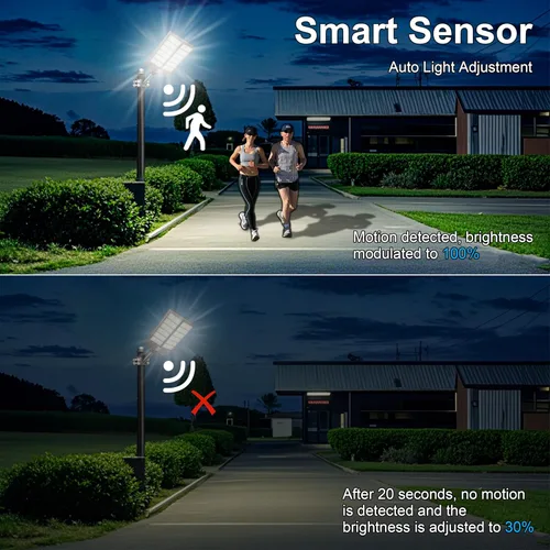 Miniatura 4 de Loyoele 9000W Luces solares de calle para exteriores 120000 lm, luz solar para estacionamiento comercial 7000 K, luces solares de inundación