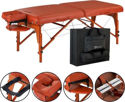 Miniatura 2 de Master Massage Santana Pro - Mesa de masaje portátil de 31 pulgadas, amortiguación de espuma viscoelástica, paneles de piernas Reiki, mesa
