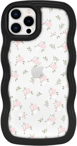 Miniatura 15 de ZCDAYE Funda compatible con iPhone 11, diseño floral estético, bonita funda rizada y ondulada para mujeres y niñas, funda de TPU suave a prueba