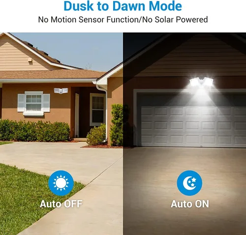 Miniatura 3 de DEWENWILS Luz de inundación LED de 5400LM del anochecer al amanecer al aire libre, 62W 5000K luz de seguridad LED con fotocélula IP65, impermeable