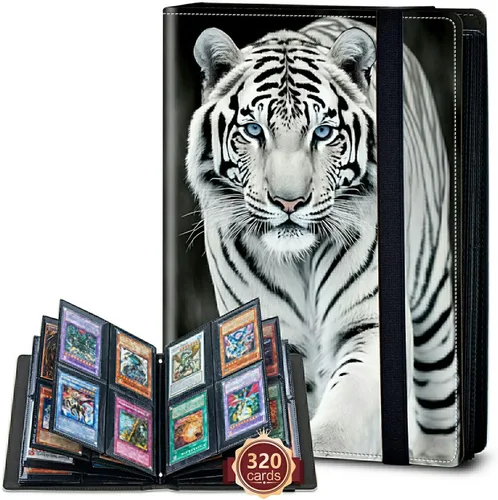 Miniatura 34 de Rossy Carpeta de tarjetas con 4 bolsillos, carpeta de tarjetas intercambiables, álbum de colección de tarjetas, para 160 tarjetas, carpeta