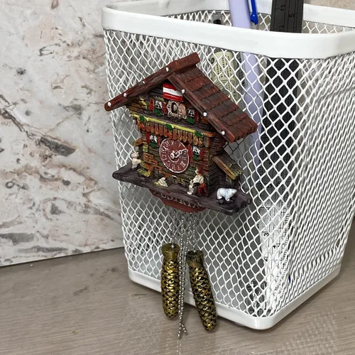 Miniatura 4 de A-ONE Reloj de cuco con diseño de casa de Austria, colección 3D, 1 pieza + camisas de Viena, parche de apliques 1 pieza de imán de refrigerador